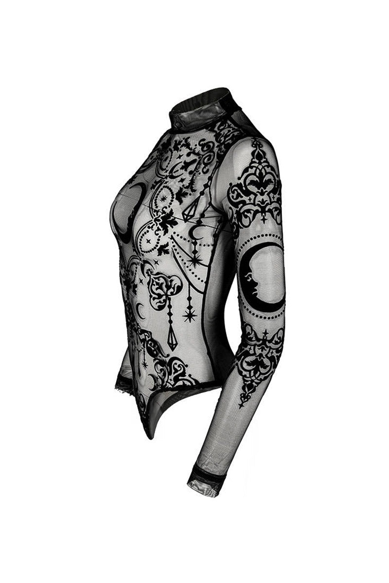 Crescent Moon Mesh Bodysuit