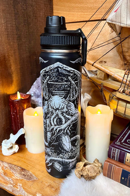 Cthulhu 24 Oz Water Bottle Tumbler