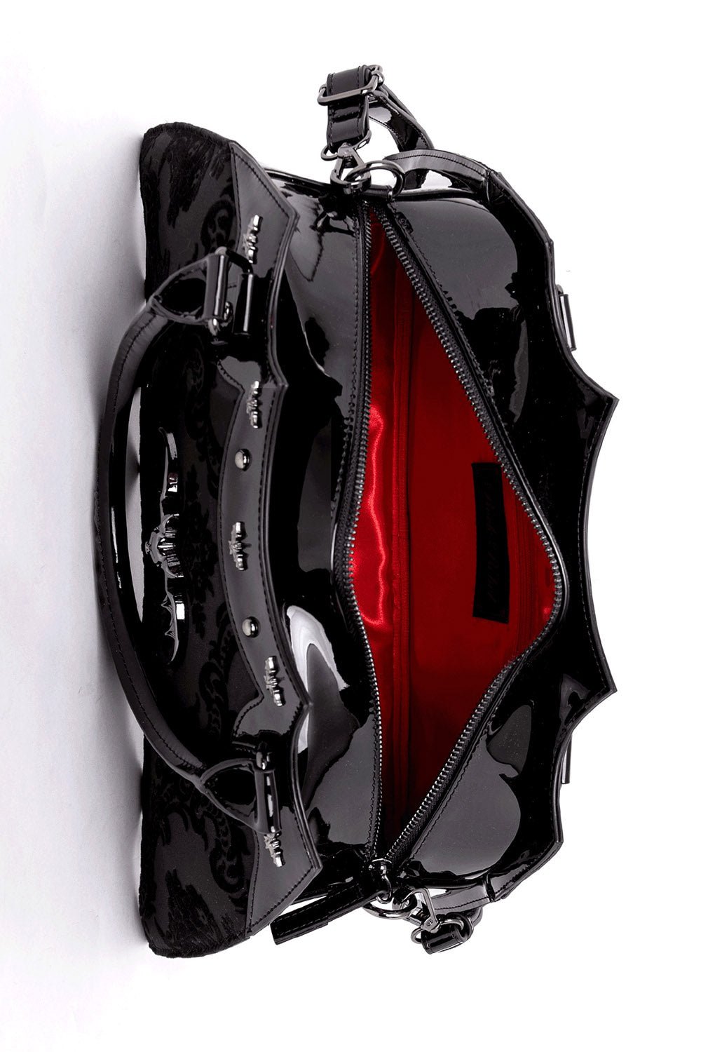 Damask Bat Handbag [Black]