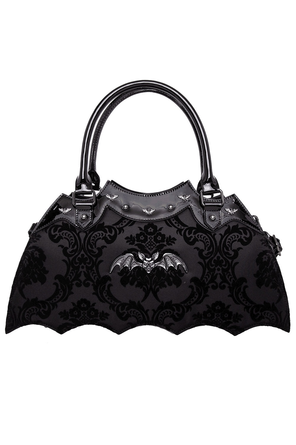 Damask Bat Handbag [Black]