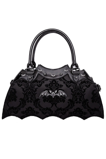 Damask Bat Handbag [Black]