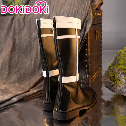 DokiDoki Anime Cosplay Black White Shoes Mid-calf Boots