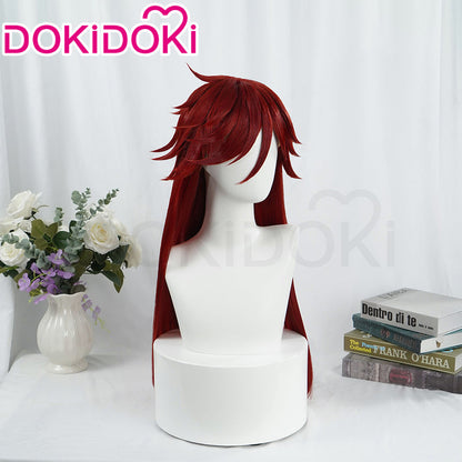 DokiDoki Anime Cosplay Wig Long Straight Red Hair