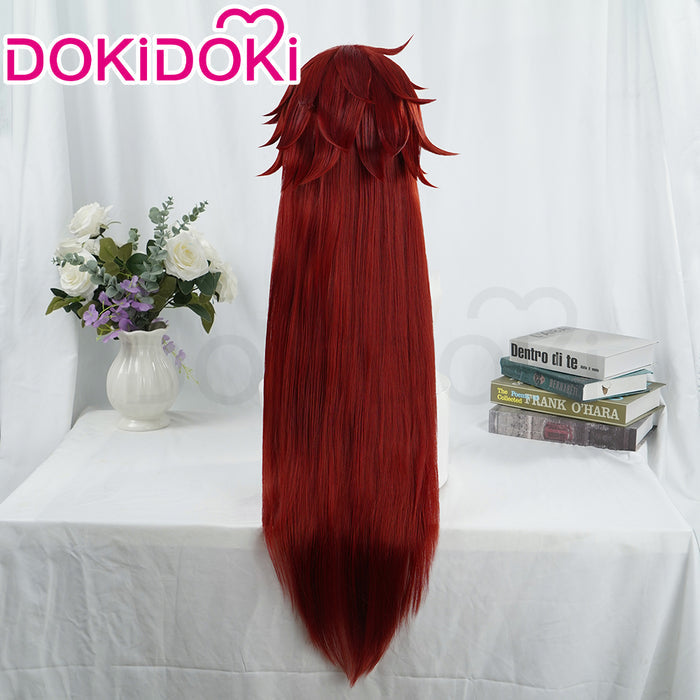 DokiDoki Anime Cosplay Wig Long Straight Red Hair