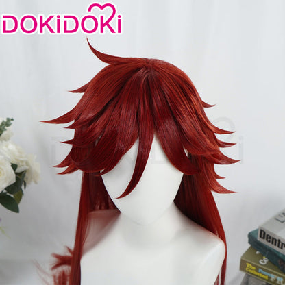 DokiDoki Anime Cosplay Wig Long Straight Red Hair