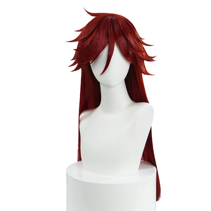 DokiDoki Anime Cosplay Wig Long Straight Red Hair