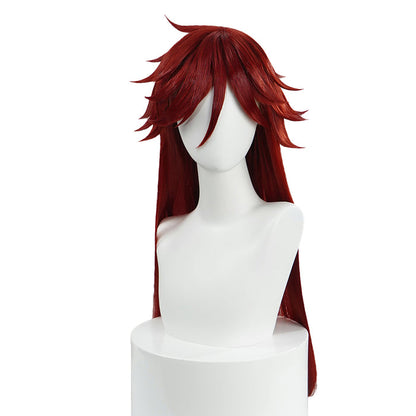DokiDoki Anime Cosplay Wig Long Straight Red Hair