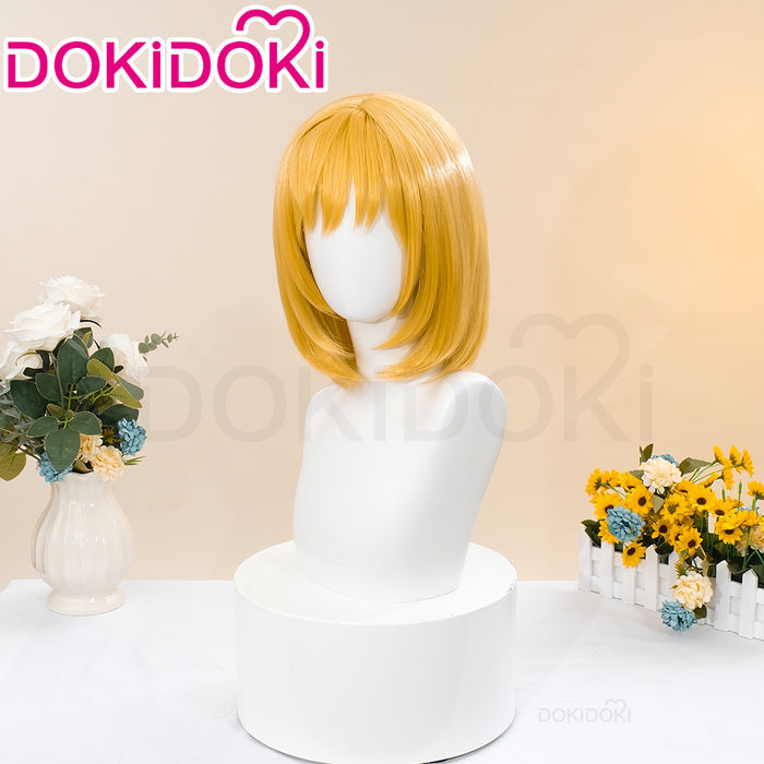 DokiDoki Anime Cosplay Wig Short Straight Gold Hair