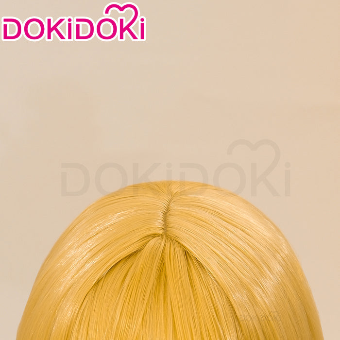 DokiDoki Anime Cosplay Wig Short Straight Gold Hair