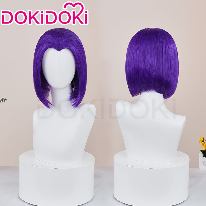 DokiDoki Anime Cosplay Wig Short Straight Purple Hair