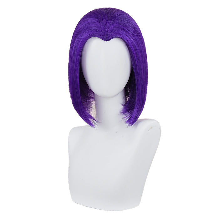 DokiDoki Anime Cosplay Wig Short Straight Purple Hair