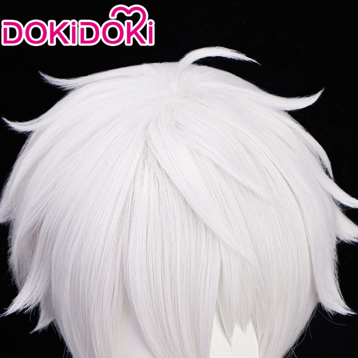 DokiDoki Anime  Cosplay Wig Short Straight White Hair