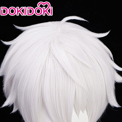 DokiDoki Anime  Cosplay Wig Short Straight White Hair