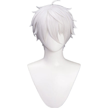 DokiDoki Anime  Cosplay Wig Short Straight White Hair