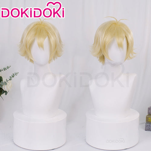 DokiDoki Anime Cosplay Wig Short Yellow Hair