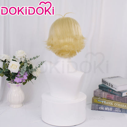 DokiDoki Anime Cosplay Wig Short Yellow Hair