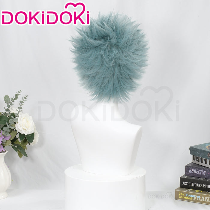 DokiDoki Anime NANA Cosplay Okazaki Shinichi Wig Short Straight Blue Hair