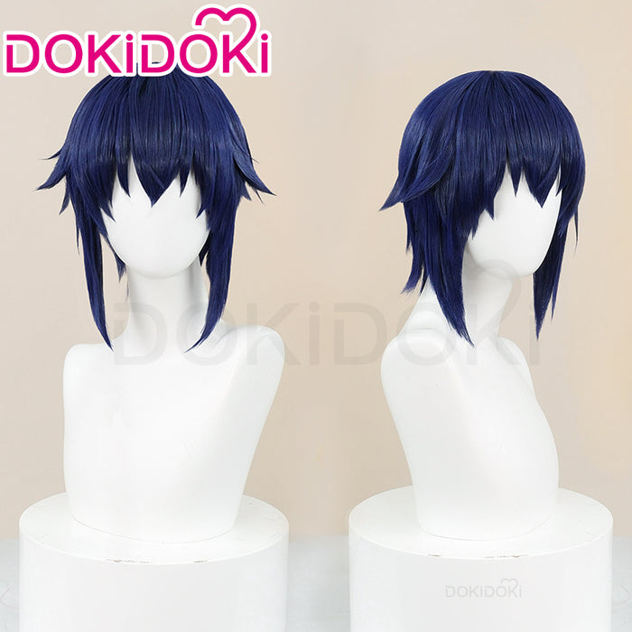 DokiDoki Anime Shugo Chara Cosplay Tsukiyomi Ikutoi Wig Short Straight Blue Hair