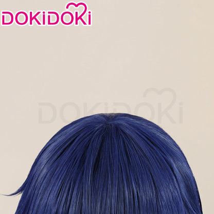 DokiDoki Anime Shugo Chara Cosplay Tsukiyomi Ikutoi Wig Short Straight Blue Hair