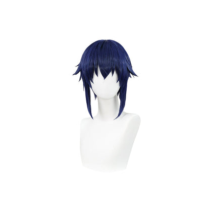 DokiDoki Anime Shugo Chara Cosplay Tsukiyomi Ikutoi Wig Short Straight Blue Hair