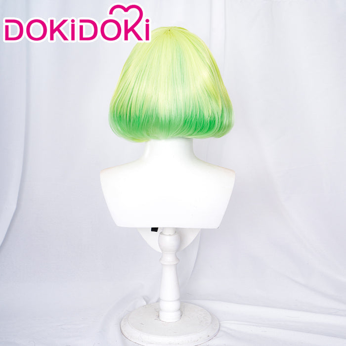DokiDoki Anime Witch Hat Atelier Cosplay Coco Wig Short Straight Yellow Green Hair