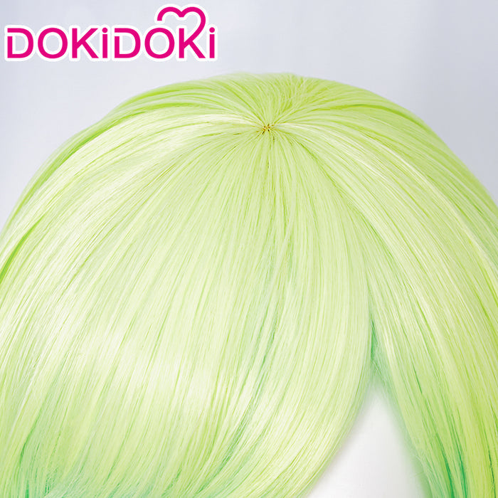 DokiDoki Anime Witch Hat Atelier Cosplay Coco Wig Short Straight Yellow Green Hair