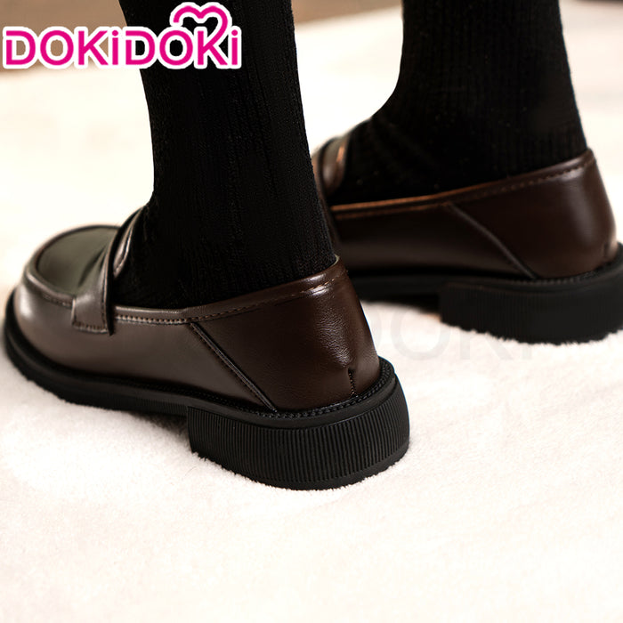 DokiDoki Cosplay Amana Riko / Iwato Suzume / Iki Hiyori / Ootori Emu JK Uniform Black / Brown / Nude Shoes