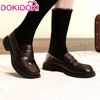 DokiDoki Cosplay Amana Riko / Iwato Suzume / Iki Hiyori / Ootori Emu JK Uniform Black / Brown / Nude Shoes