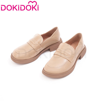 DokiDoki Cosplay Amana Riko / Iwato Suzume / Iki Hiyori / Ootori Emu JK Uniform Black / Brown / Nude Shoes