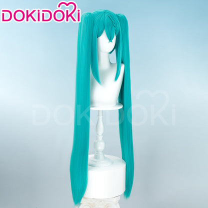 DokiDoki Cosplay Wig 2023 Racing Suits Style Long Straight Blue Hair