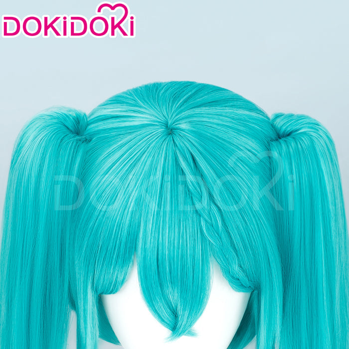 DokiDoki Cosplay Wig 2023 Racing Suits Style Long Straight Blue Hair