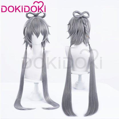 DokiDoki Cosplay Wig Long/Short Straight Grey Blue Wig