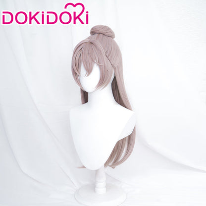 DokiDoki Game Ashes of the kingdom Cosplay Yuanji Cosplay Wig Long Straight Grey Yuan Ji