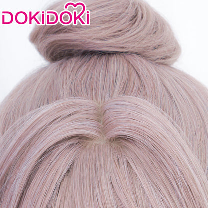 DokiDoki Game Ashes of the kingdom Cosplay Yuanji Cosplay Wig Long Straight Grey Yuan Ji