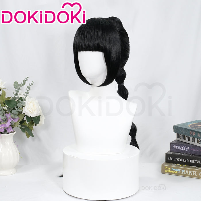 DokiDoki Game Cosplay  Wig Long Straight Black Wig