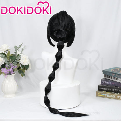 DokiDoki Game Cosplay  Wig Long Straight Black Wig