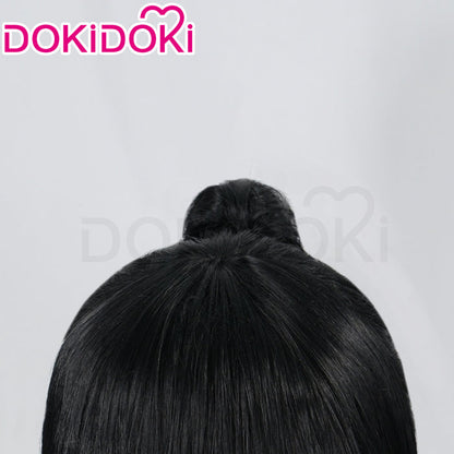 DokiDoki Game Cosplay  Wig Long Straight Black Wig