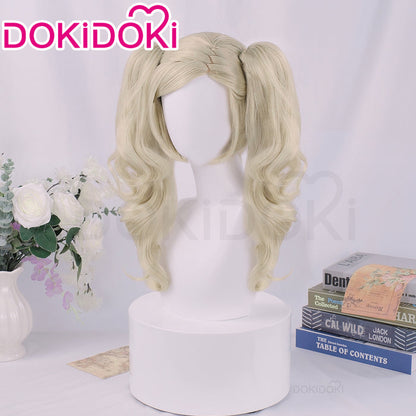 DokiDoki Game Cosplay Wig Panther Annn Takamakii Long Curly Blonde Hair