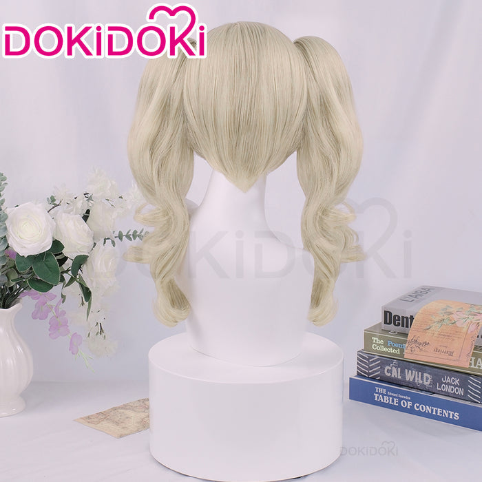 DokiDoki Game Cosplay Wig Panther Annn Takamakii Long Curly Blonde Hair