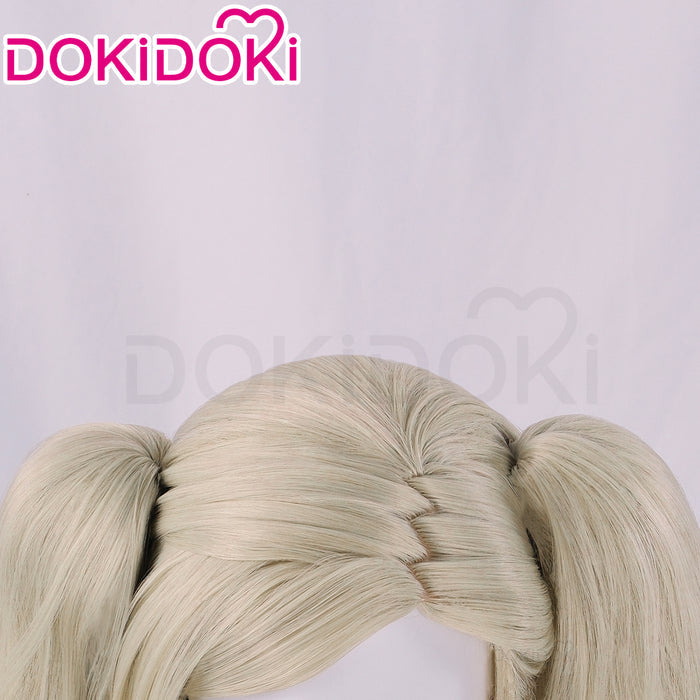 DokiDoki Game Cosplay Wig Panther Annn Takamakii Long Curly Blonde Hair