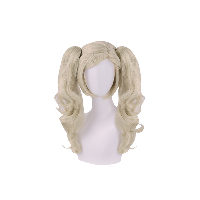 DokiDoki Game Cosplay Wig Panther Annn Takamakii Long Curly Blonde Hair