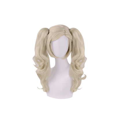DokiDoki Game Cosplay Wig Panther Annn Takamakii Long Curly Blonde Hair