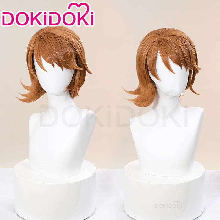 DokiDoki Game Cosplay Wig Short Straight Brown Hair
