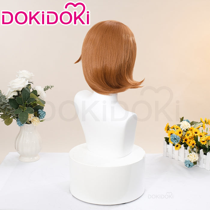 DokiDoki Game Cosplay Wig Short Straight Brown Hair