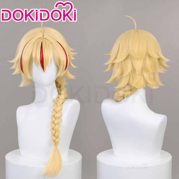 DokiDoki Game Fate / Grand Order Cosplay Richard I the Lionheart Wig Long Straight Yellow Hair FGO