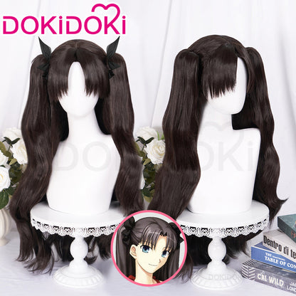DokiDoki Game Fate/stay night Cosplay Tohsaka Rin Wig Long Brown Hair