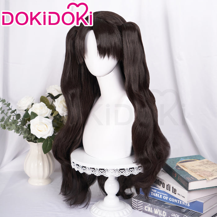 DokiDoki Game Fate/stay night Cosplay Tohsaka Rin Wig Long Brown Hair