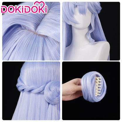 DokiDoki Game Honkai: Star Rail Cosplay Robin Wig Long Curly Purple Hair