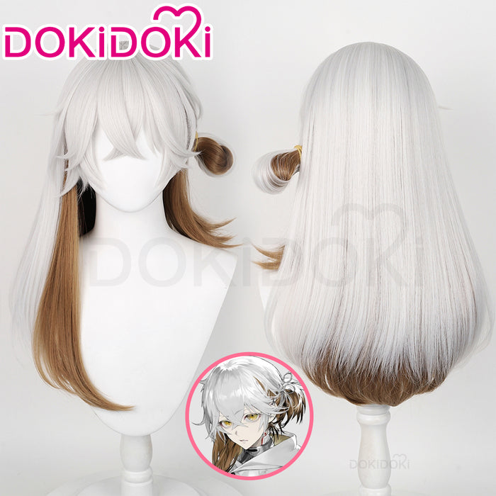 DokiDoki Game Reverse:1999 Cosplay Medicine Pocket Wig Long Straight Silver Brown Hair