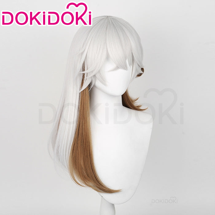 DokiDoki Game Reverse:1999 Cosplay Medicine Pocket Wig Long Straight Silver Brown Hair